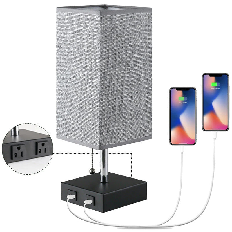 Table lamp linen square