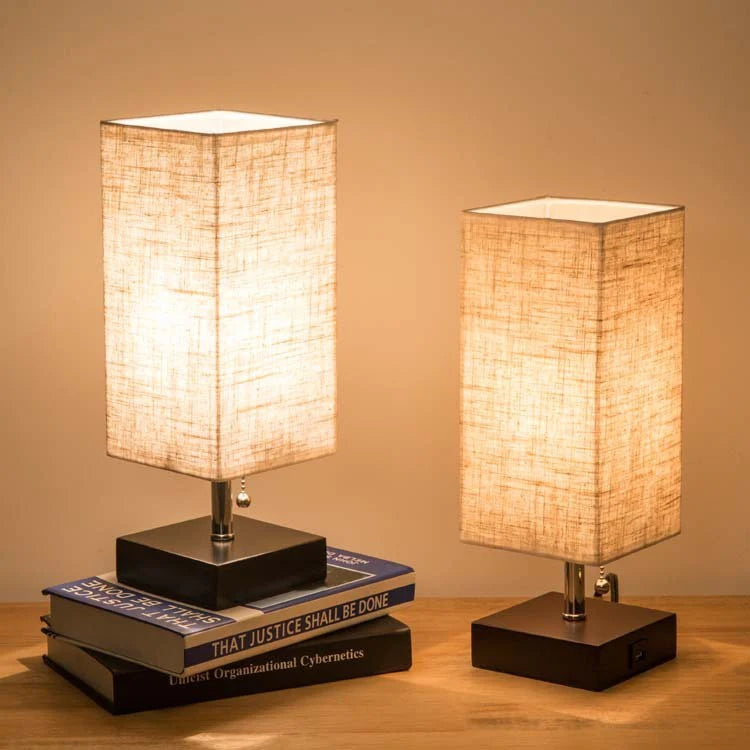 Table lamp linen square